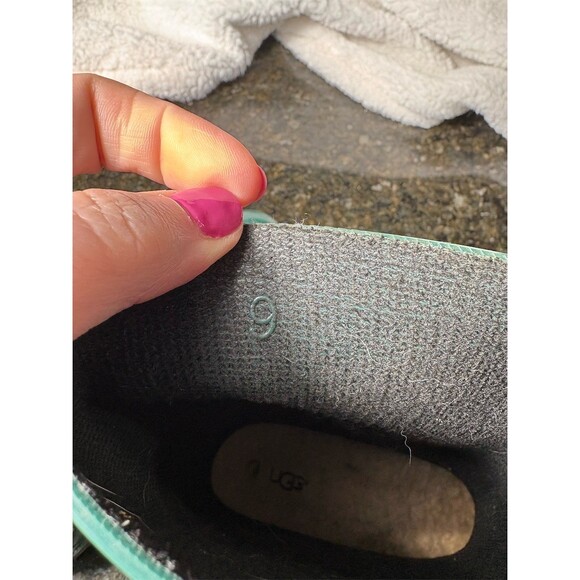 UGG Sienna Rain Boots Womens Size 9 Green Mid-Calf Waterproof Pull On - Picture 10 of 11